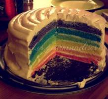gateau arc en ciel